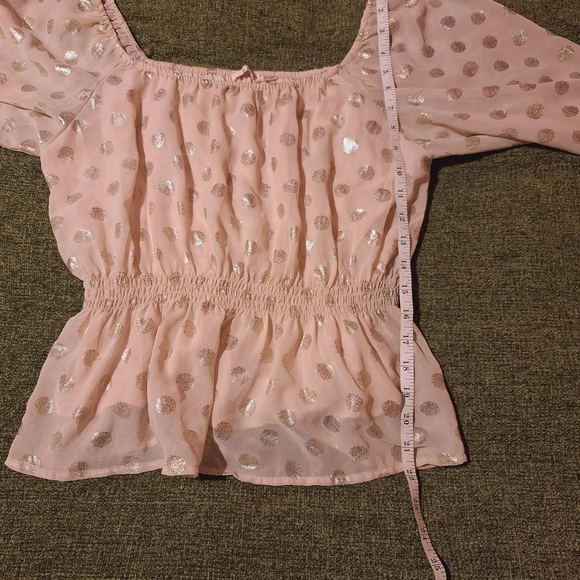 Miami Blush Pink Polka Dot Blouse - Picture 3 of 5